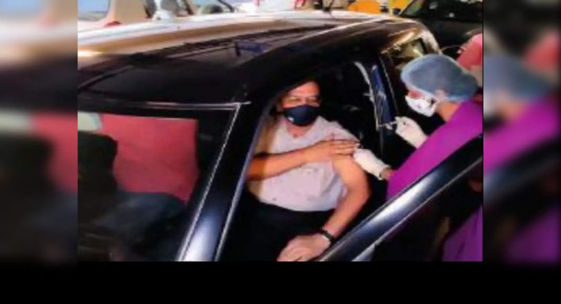 Drive-in vaccination for elderly citizens in Kolkata