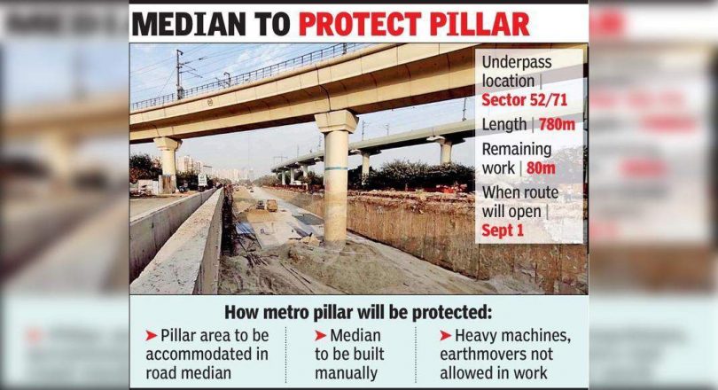 Noida gets a metro nod to complete the underpass work