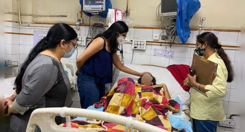 MP women are forced to drink acid battles for life in Delhi