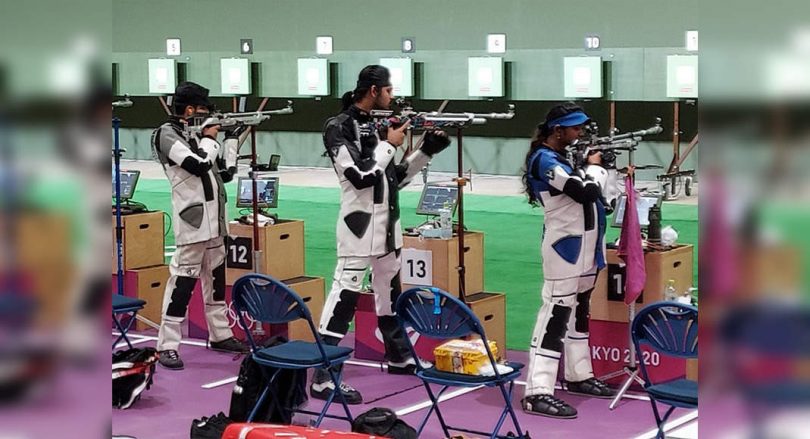 The 10M Indian Rifle Air Team only gets 20 minutes of training in Tokyo