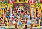 The god of Puri waits into the residence after the trips back calm down