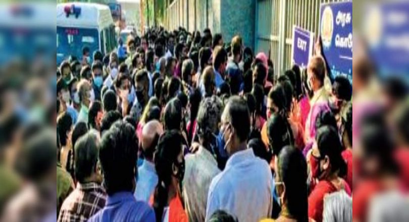 The lack of vaccines causes flash protests in Tamil Nadu