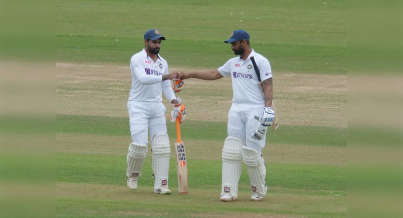 Maya, Vihari, Jadyja between running on the last day of the heating game