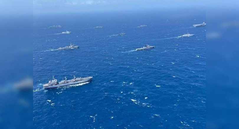 The UK carrier strike group starts maritime training with the Indian Navy