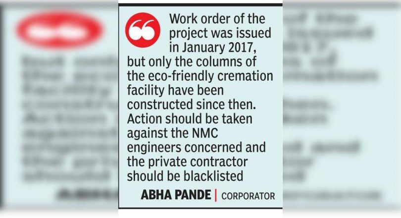 Only 4 columns were built for LPG crematorium in 5 years
