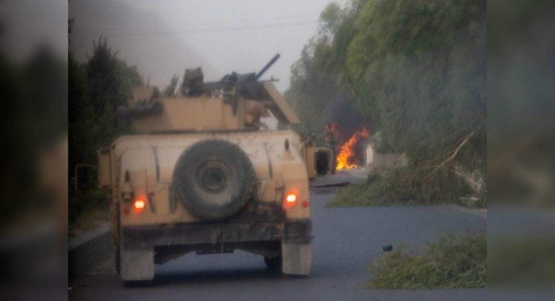 The US launched an air strike in the help of a fought Afghan forces