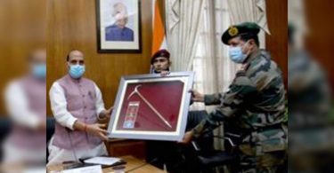 Defense Minister Rajnath Singh Flag in Army Ski Expeditions along the Chinese border