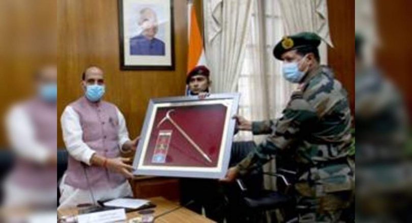 Defense Minister Rajnath Singh Flag in Army Ski Expeditions along the Chinese border