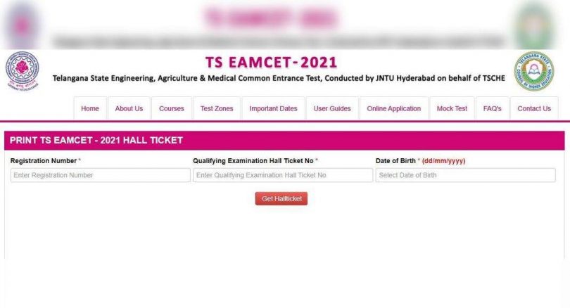 TS TS EAMCET 2021 tickets released @ eamcet.tsche.ac.in; Download the link here