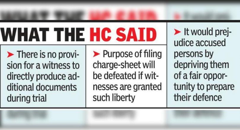 The witness cannot produce the AddL document during the experiment: HC