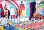 Drugs and masks adorn the Bengaluru temple