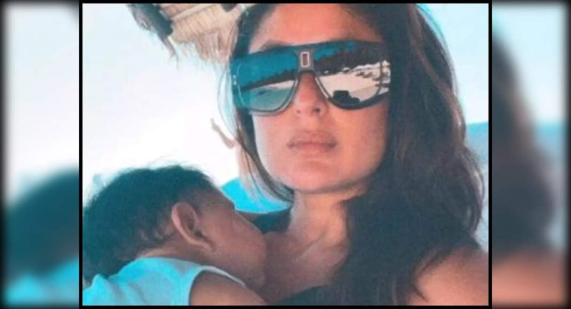 Pic Kareena with Jeh from Maldives