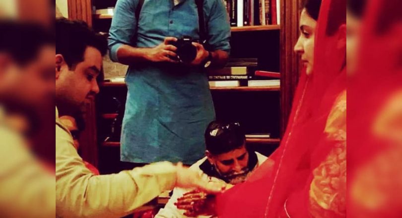 Unknown pic anushka with brother karunesh