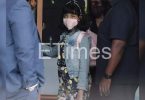 Aaradhya looks adorable in a flower jumpsuit
