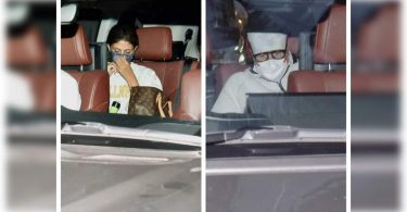 Big B visits Abhishek at the hospital
