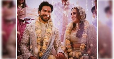 Varun at his low marriage with Natasha