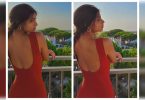 Suhana stuns in an exciting red dress