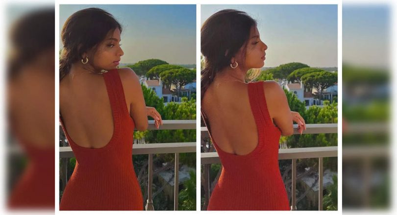 Suhana stuns in an exciting red dress