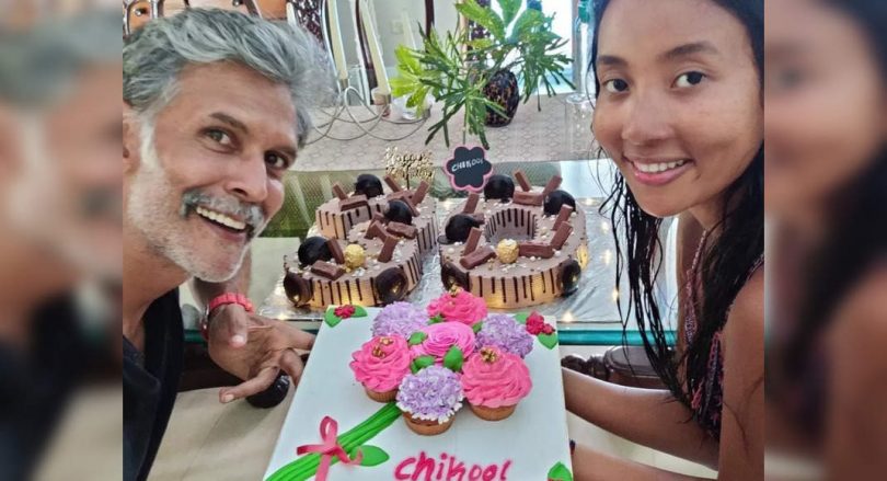 The wife of Milind Soman Ankita Konwar is 30 years old