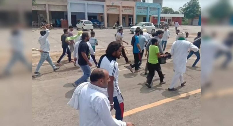 Two agricultural groups collided at Shahzadpur Hry