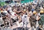 Police Lathicharge protested farmers in Haryana