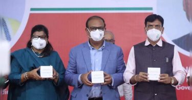 The first commercial batch of Covaxin launched from the Ankleshwar Bharat Biotech factory