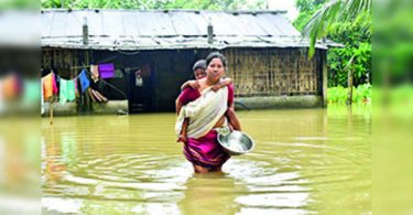 The situation of the flood in Assam changed gloomy with more than 2.5 lakh affected