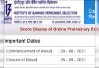 IBPS RRB PO Prelims Scorecard 2021 was released at IBPS.IN; Download here