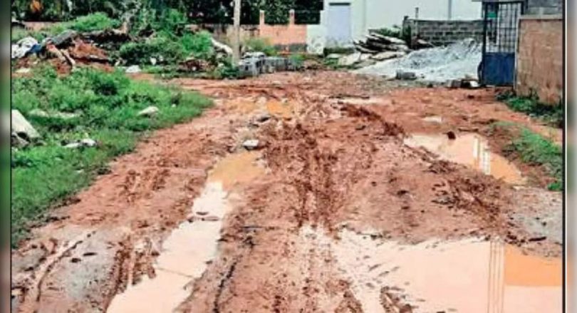 Residents suffer because BWSSB work leaves the road in a bad form