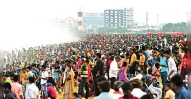 Crowd Surge Hits Chennai Beaches, Parks