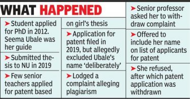 Senior NU Profs Attract Post Plain Patent Application