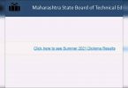 Msbte 2021 summer diploma results released, check here