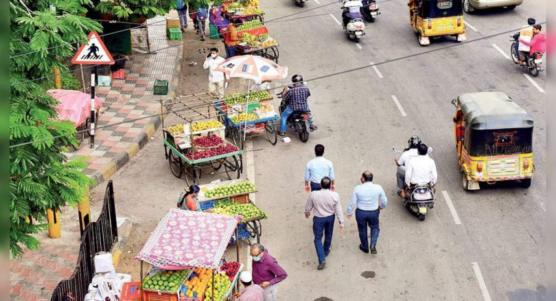 Hyderabad path has more cars & toilets