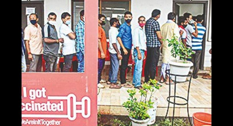 Long queues on most vaccine sites in lakhimpur