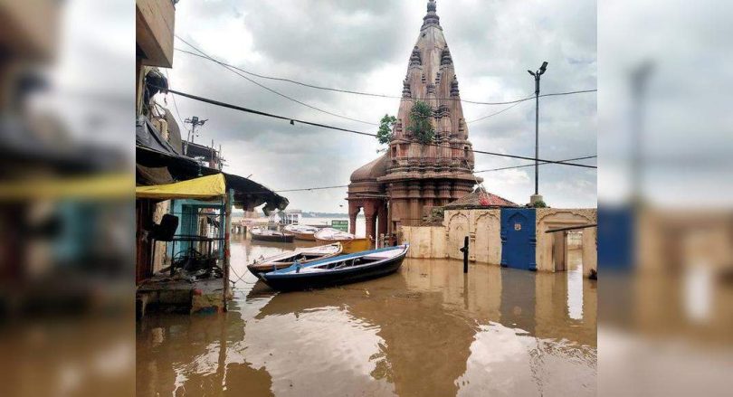 All flood posts operationalized in the distance as Ganga rose by worrying