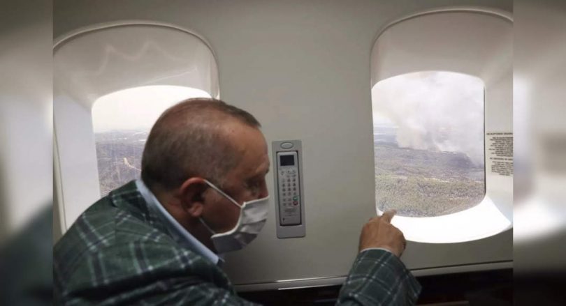 Turkish President Erdogan faces criticism of forest fires