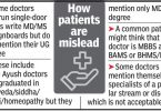 Don't mislead the patient, mention your full qualifications: NMC to the doctor