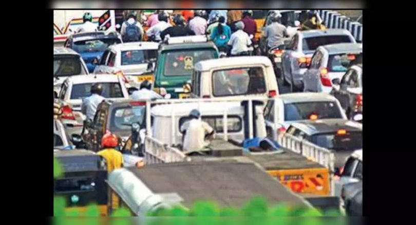 Chennai Roads choked towards the weekend