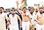 BJP Topless Protest against Sidhu Advisers