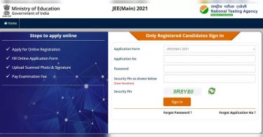 JEE 2021 main image correction window opened on jeemain.nta.nic.in