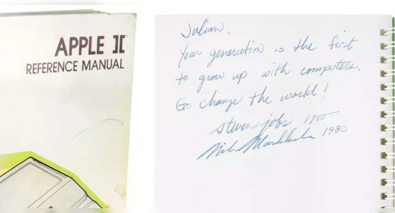Someone paid more than Rs 5.85 Crore to buy the Apple II manual signed by Steve Jobs