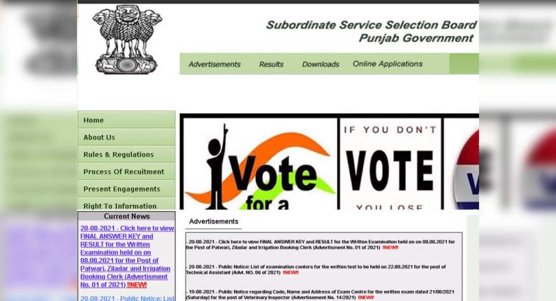 SSSB Patwari Prelims Results 2021 released, check here