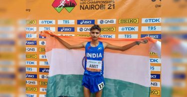 Amit Khatri India won silver in a 10km race to walk in the world of athletics U-20 met