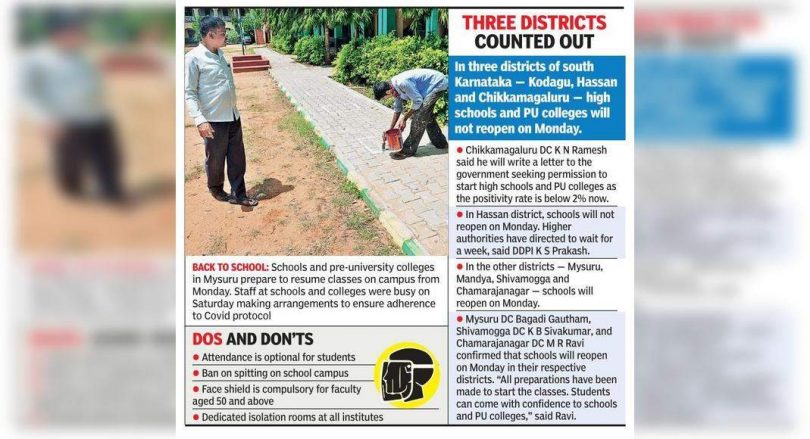 Soos is issued to reopen high school, PU colleges