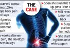 Paraplegic women walk again after the spinal surgery