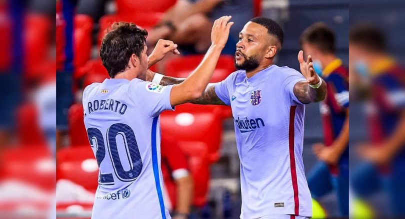 Memphis Devay Rescues Pictures for Barcelona in Bilbao