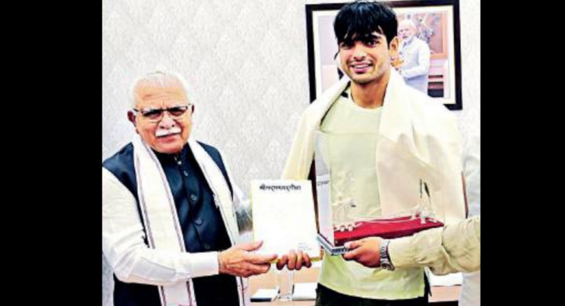 CM Meets Neeraj, offers work to the center of athletics