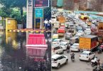 The streets are flooded, long snarls carry noida, ghaziabad to knee