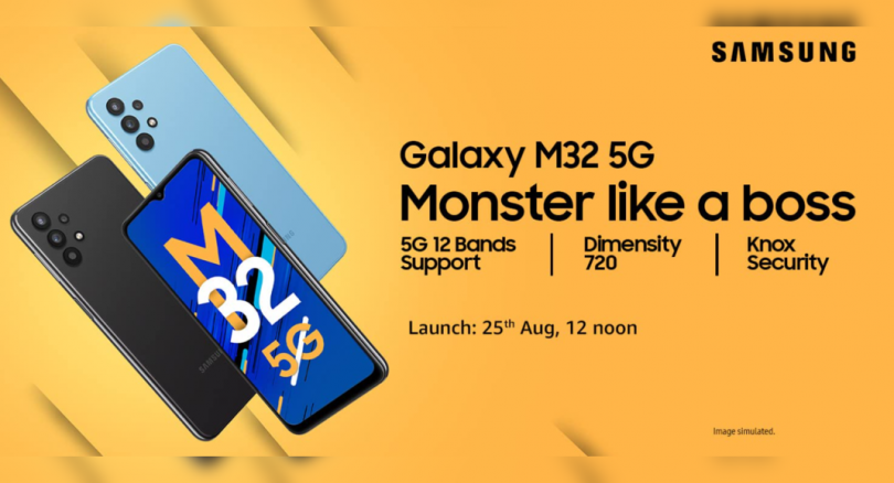 Samsung Galaxy M32 5G with 5000mAh batteries to be launched in India on August 25