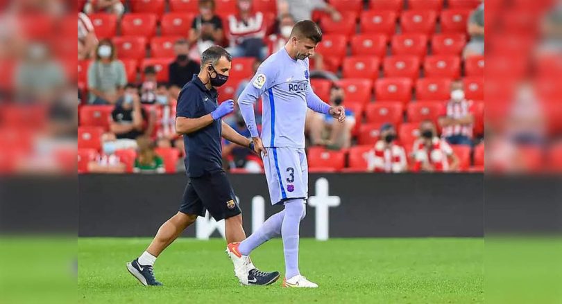 Pique Barcelona calf injury to add shortage of back